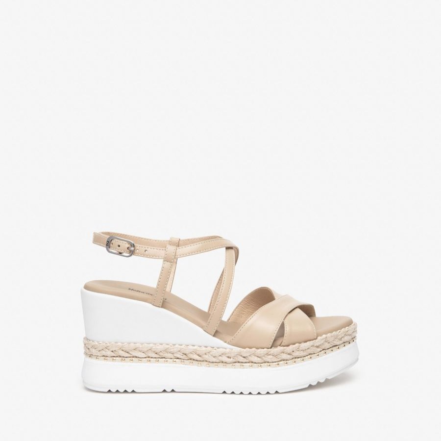 Sandals | NeroGiardini Nerogiardini Nude Wedge Sandal