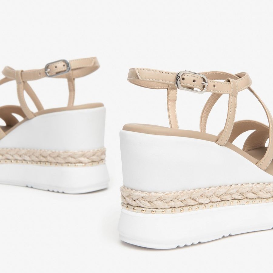 Sandals | NeroGiardini Nerogiardini Nude Wedge Sandal