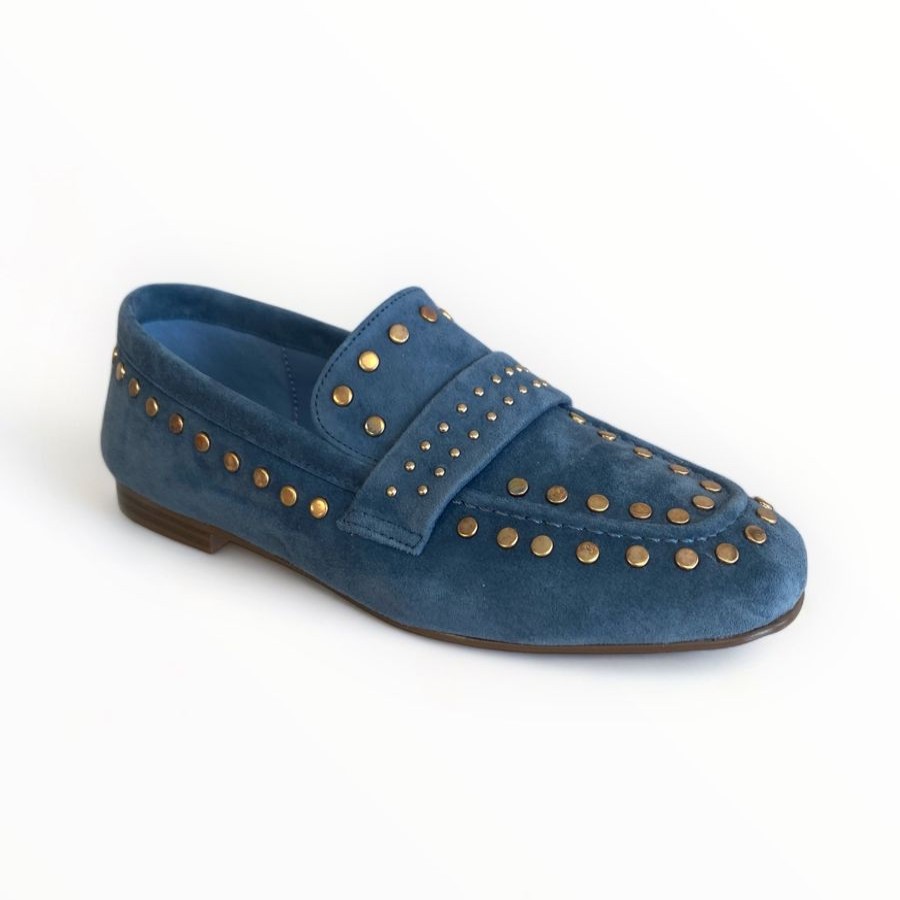 Flats | LODI Lodi Blue Suede Loafer