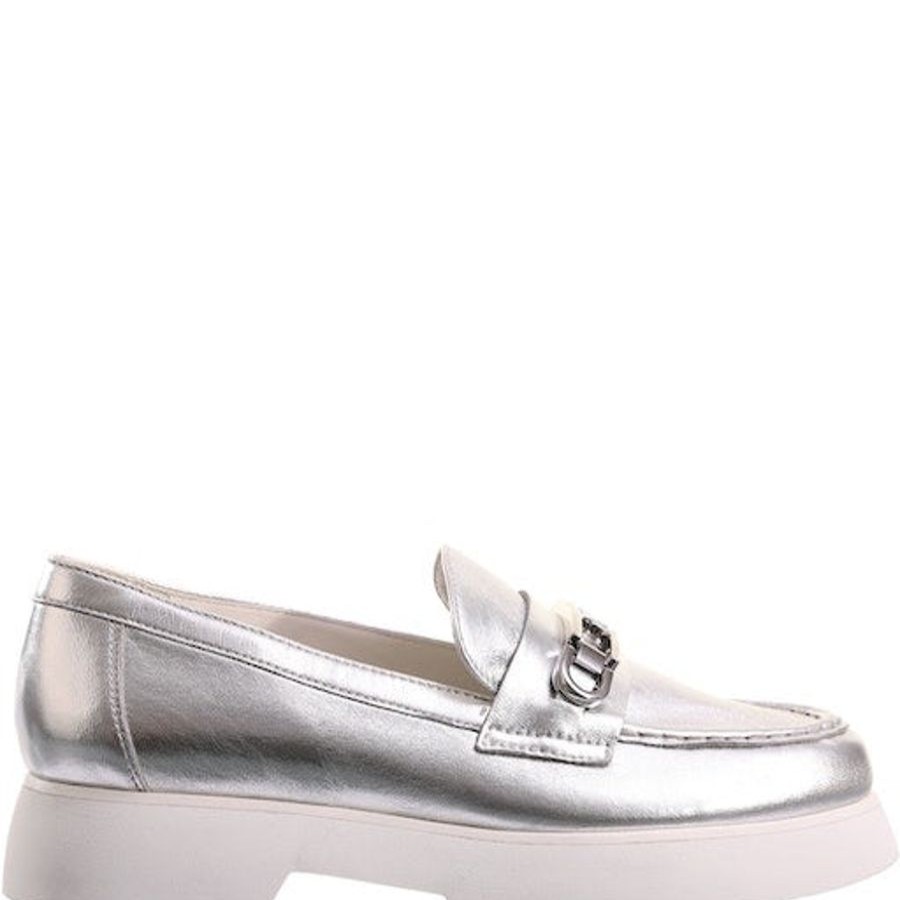 Flats | Hogl Hogl Cecil Chunky Loafer Silver