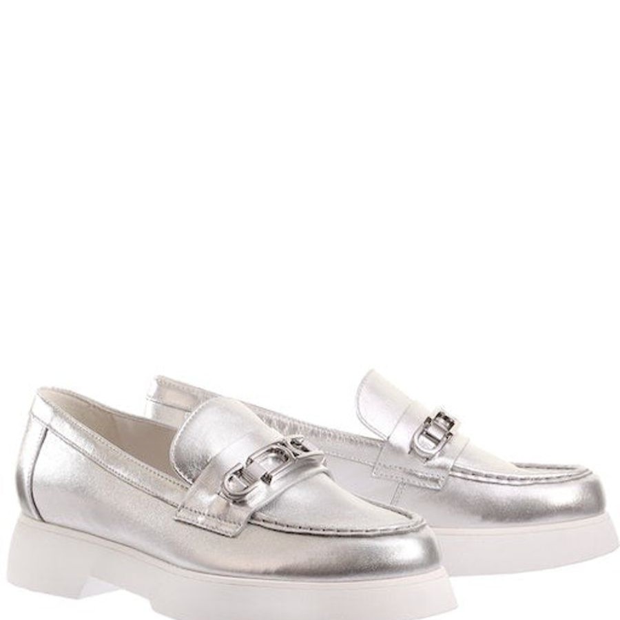 Flats | Hogl Hogl Cecil Chunky Loafer Silver