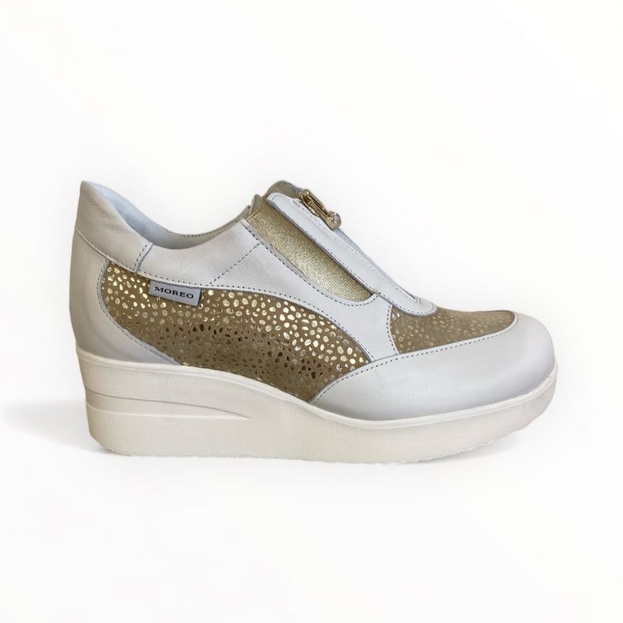 Wedges | Marco Moreo Marco Moreo Lola White & Gold Mover