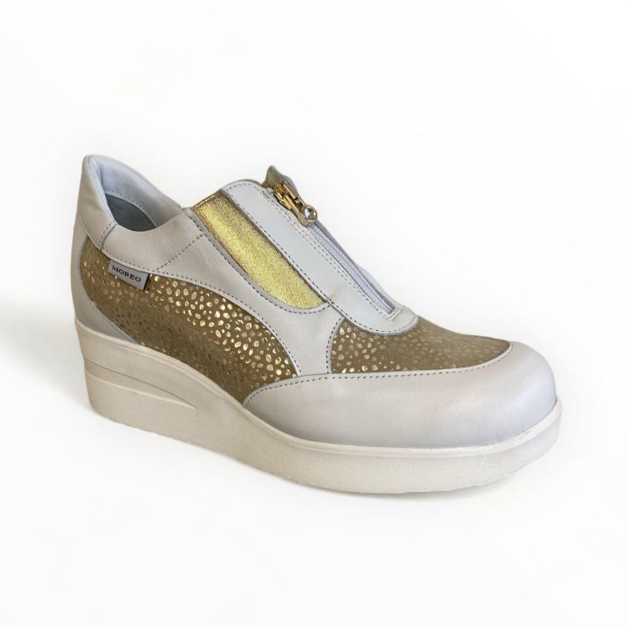 Wedges | Marco Moreo Marco Moreo Lola White & Gold Mover