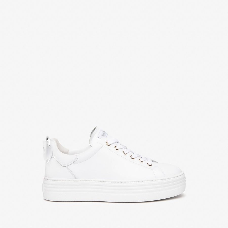 Trainers | NeroGiardini Nerogiardini White Trainers With Bow