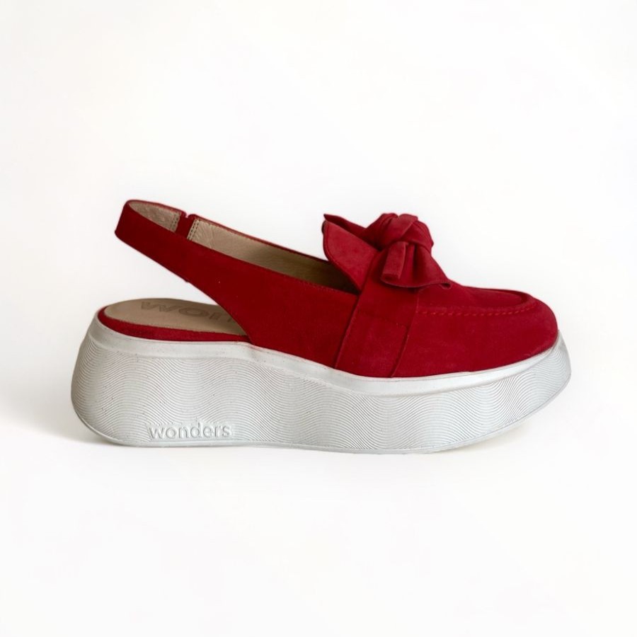 Sandals | Wonders Wonders Tulum Suede Slingback Red