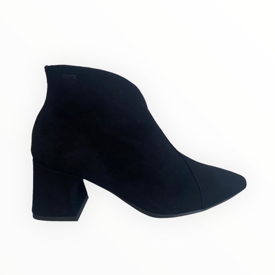 Ankle Boots | Wonders Wonders Eliot V Cut Ankle Boot Black Suede