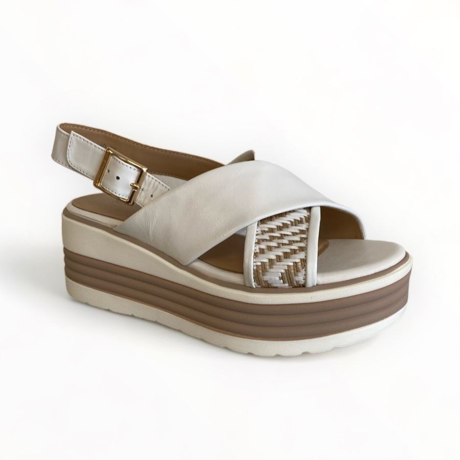 Sandals | Regarde Le Ciel Regarde Le Ciel Sheyla Raffia White