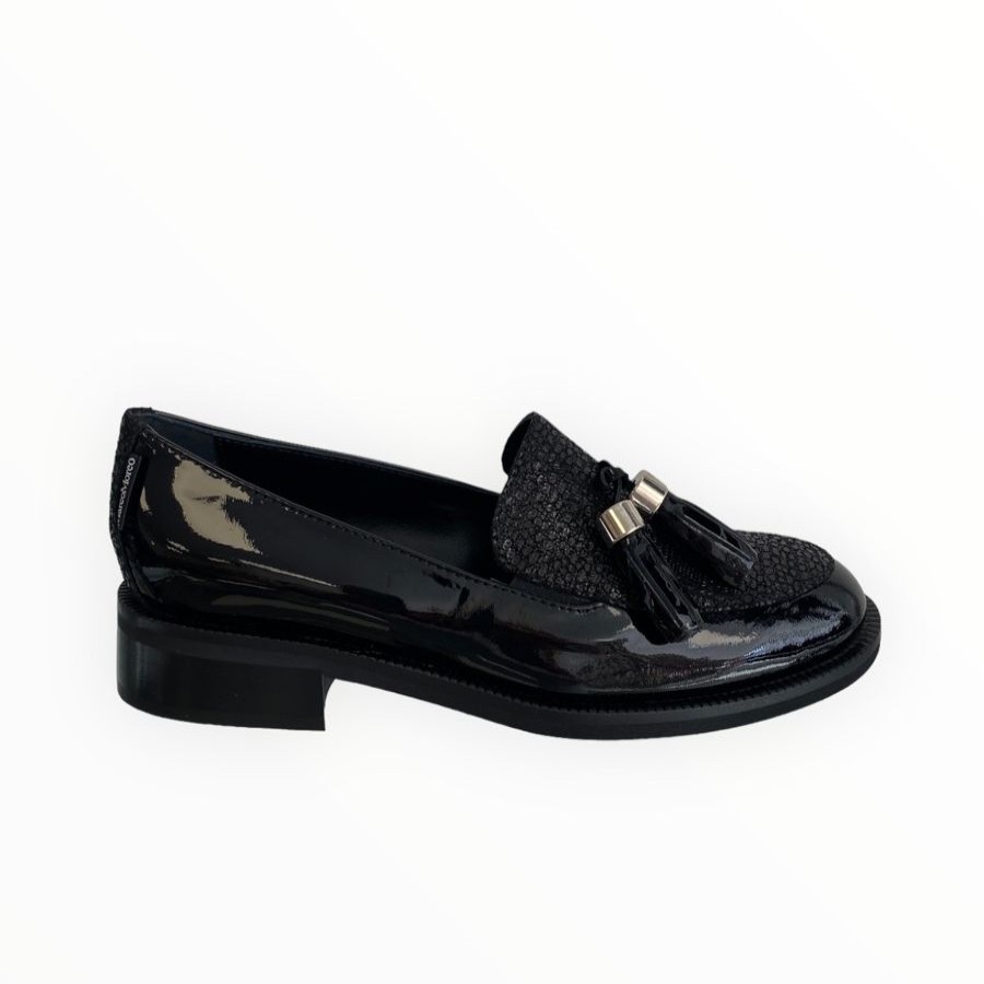 Flats | Marco Moreo Marco Moreo Patent Loafer Black