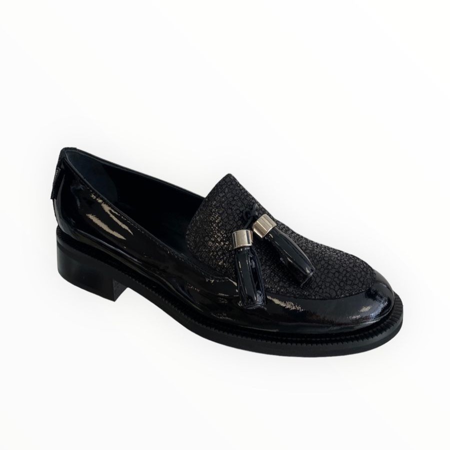 Flats | Marco Moreo Marco Moreo Patent Loafer Black