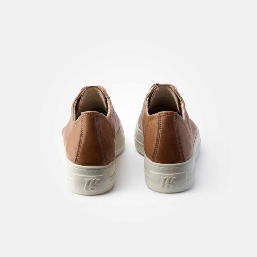 Trainers | Paul Green Paul Green Leather Platform Trainer Tan