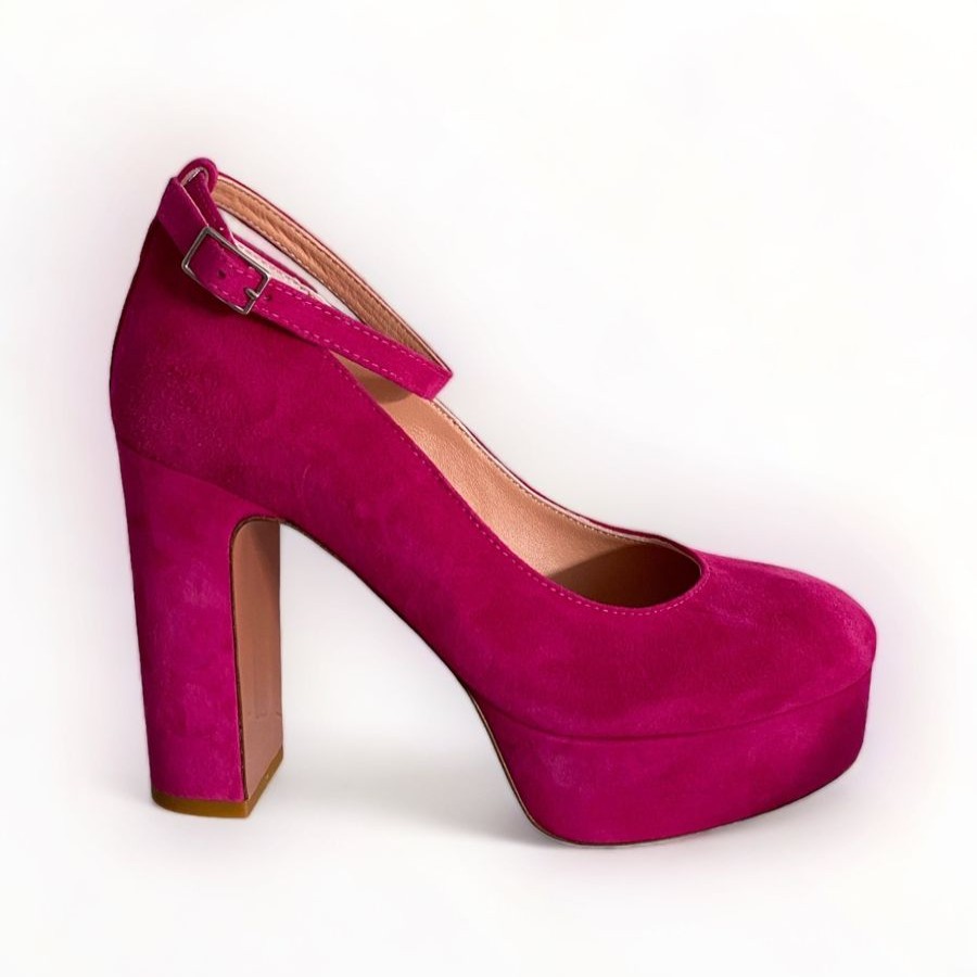 High Heels | Oxitaly Oxitaly Pink Suede Platform Shoe