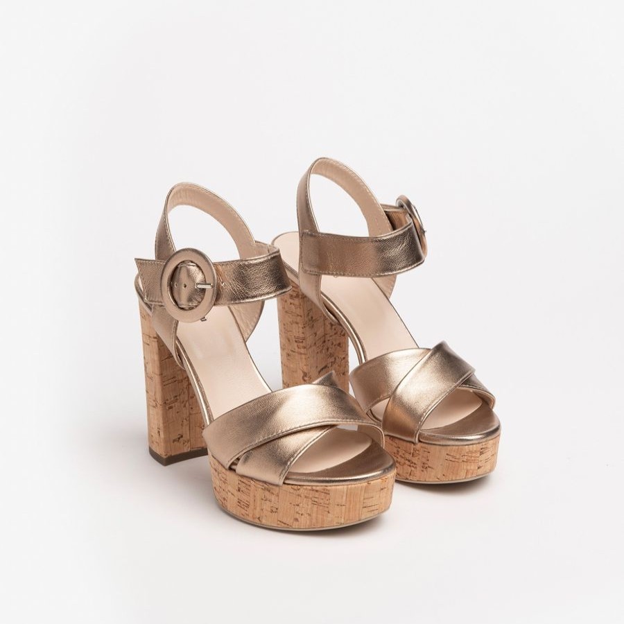 Sandals | NeroGiardini Nerogiardini Bronze Platform Sandal