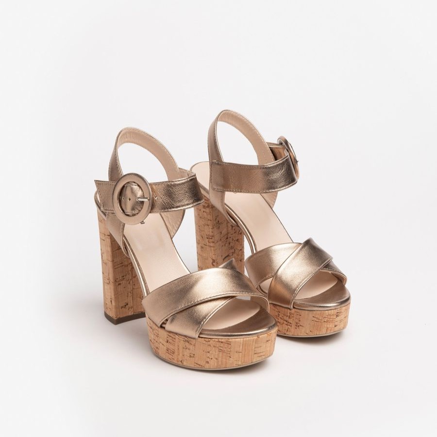 High Heels | NeroGiardini Nerogiardini Bronze Platform Sandal