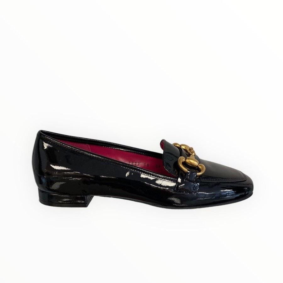 Flats | Le Babe Le Babe Black Patent Loafer