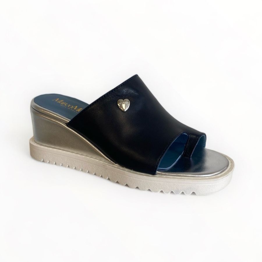 Sandals | Marco Moreo Marco Moreo Navy Toe Post Wedge Sandal