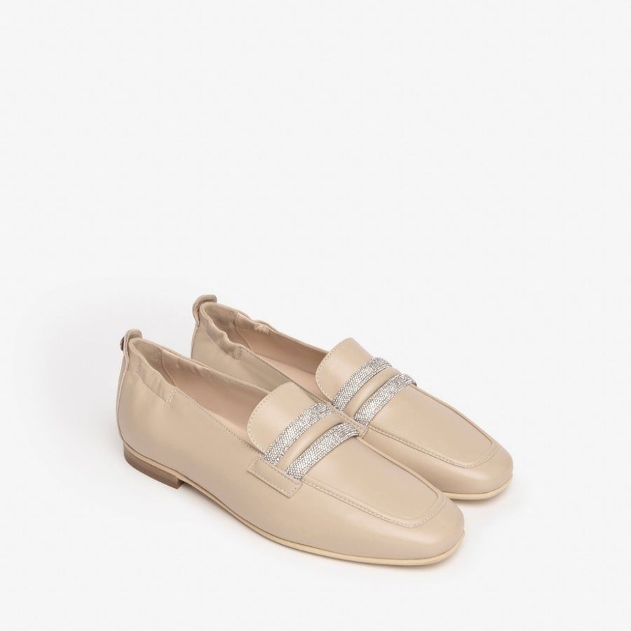 Flats | NeroGiardini Nerogiardini Beige Loafers