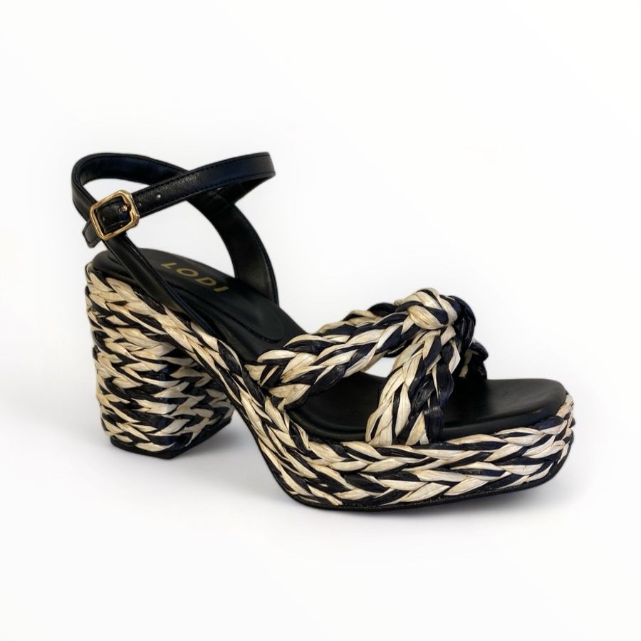 Sandals | LODI Lodi Julise Platform Sandal Black & Cream