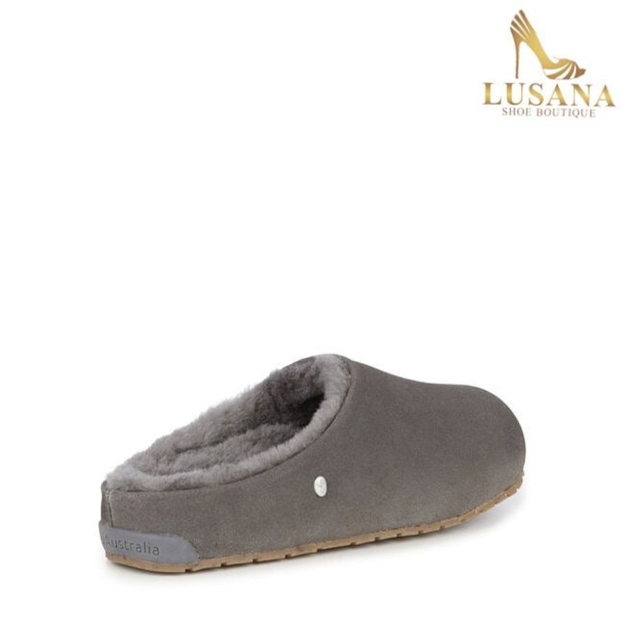 Slippers | EMU Emu Monch Mule Slipper Charcoal/Anthracite