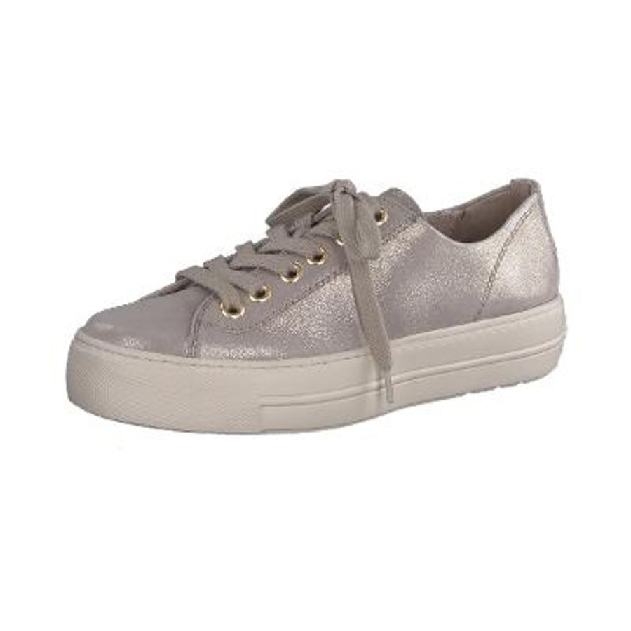 Flats | Paul Green Paul Green Taupe Metallic Trainer