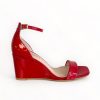 Wedges | LODI Lodi Lismer Red Wedge Sandal Red Patent Leather