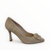 High Heels | Marian Marian Beige Suede Court Shoe Ante Beig