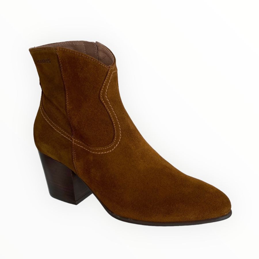 Ankle Boots | Wonders Wonders Cane Brown Suede Boot Luce Capuccino