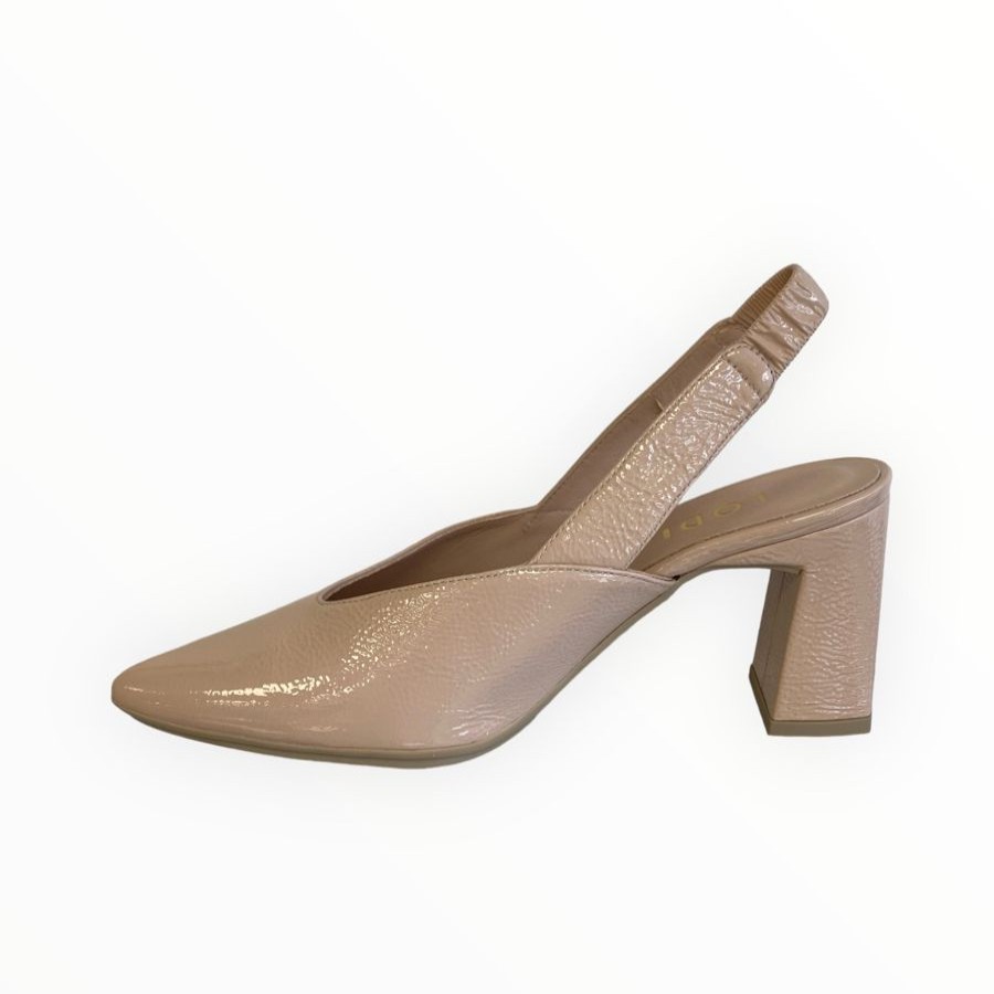 High Heels | LODI Lodi Milanese Patent Slingback Nude