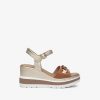 Wedges | NeroGiardini Nerogiardini Tan Wedge Sandal