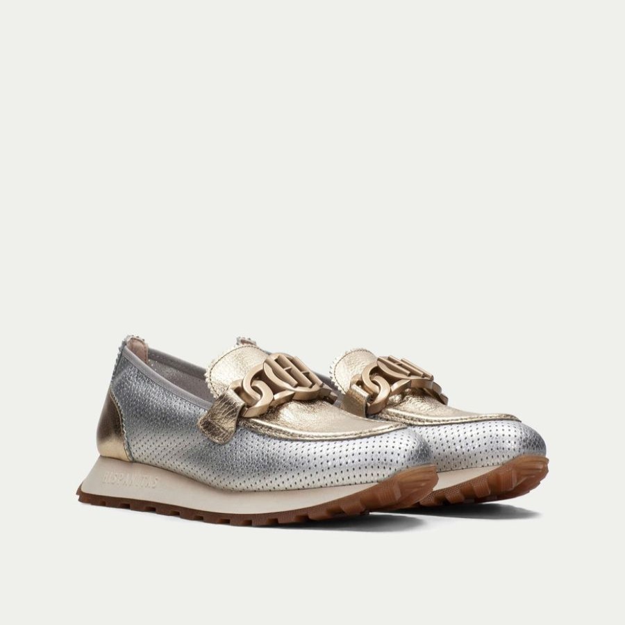 Flats | Hispanitas Hispanitas Loira Loafer Silver & Gold