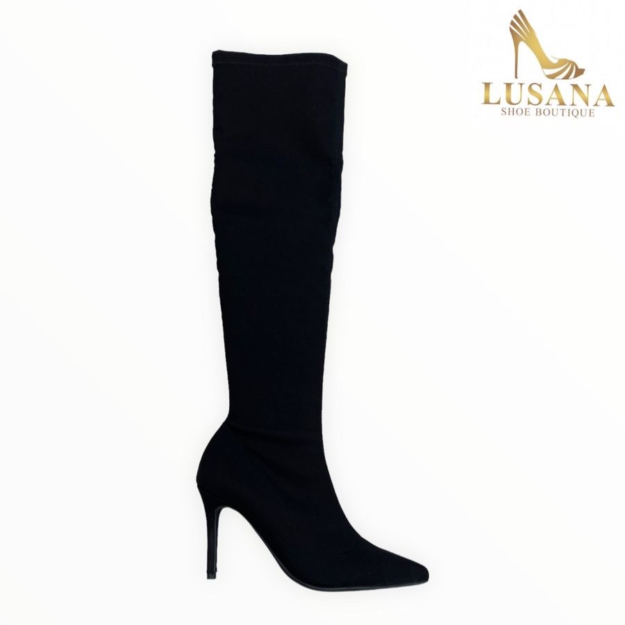 Knee High Boots | Marian Marian Black Stretch Over The Knee Boot