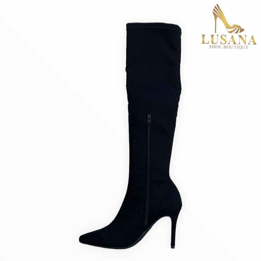 Knee High Boots | Marian Marian Black Stretch Over The Knee Boot