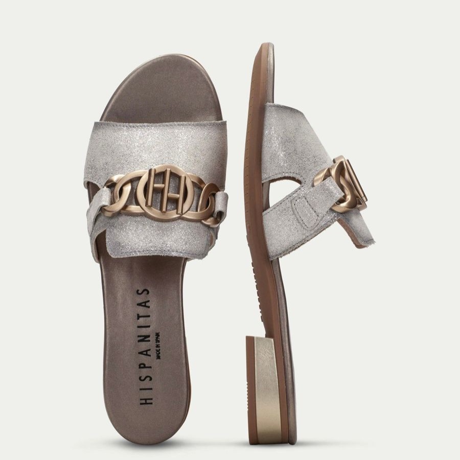 Flats | Hispanitas Hispanitas Lena Moonlight Silver Slider