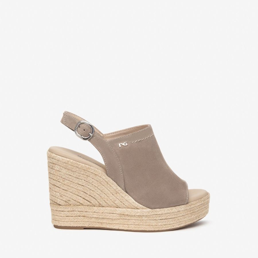 Sandals | NeroGiardini Nerogiardini Taupe Espadrille Sandal