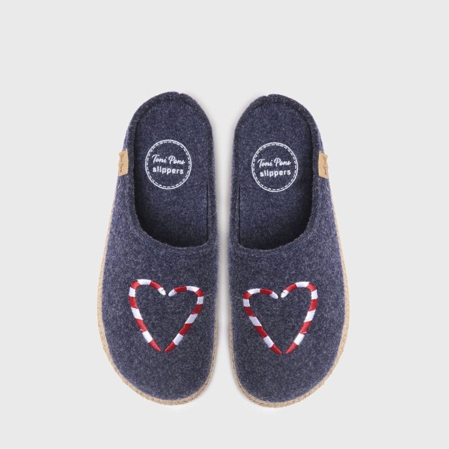 Slippers | Toni Pons Toni Pons Miri-Nd Navy Felt Slippers