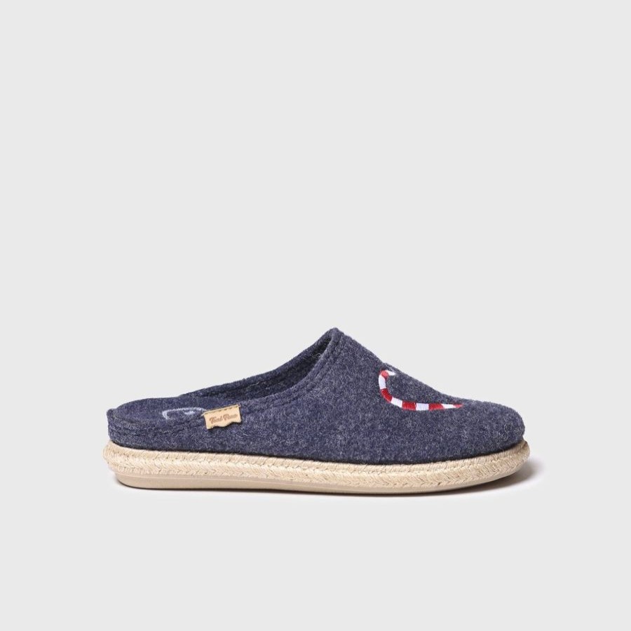 Slippers | Toni Pons Toni Pons Miri-Nd Navy Felt Slippers