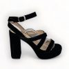 Sandals | Marian Marian Black Velvet Sandal