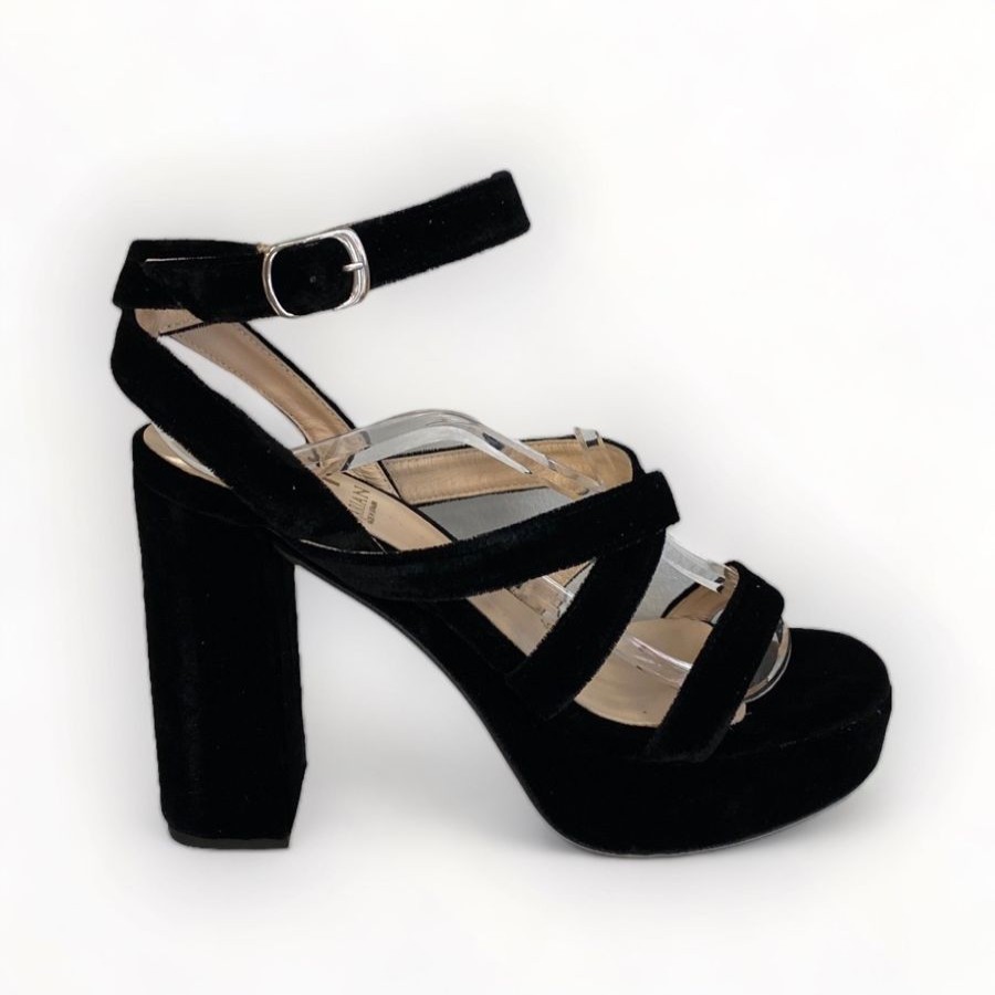 Sandals | Marian Marian Black Velvet Sandal