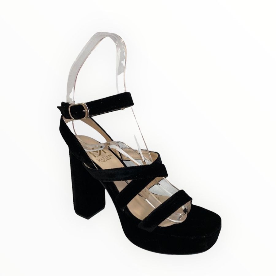 Sandals | Marian Marian Black Velvet Sandal