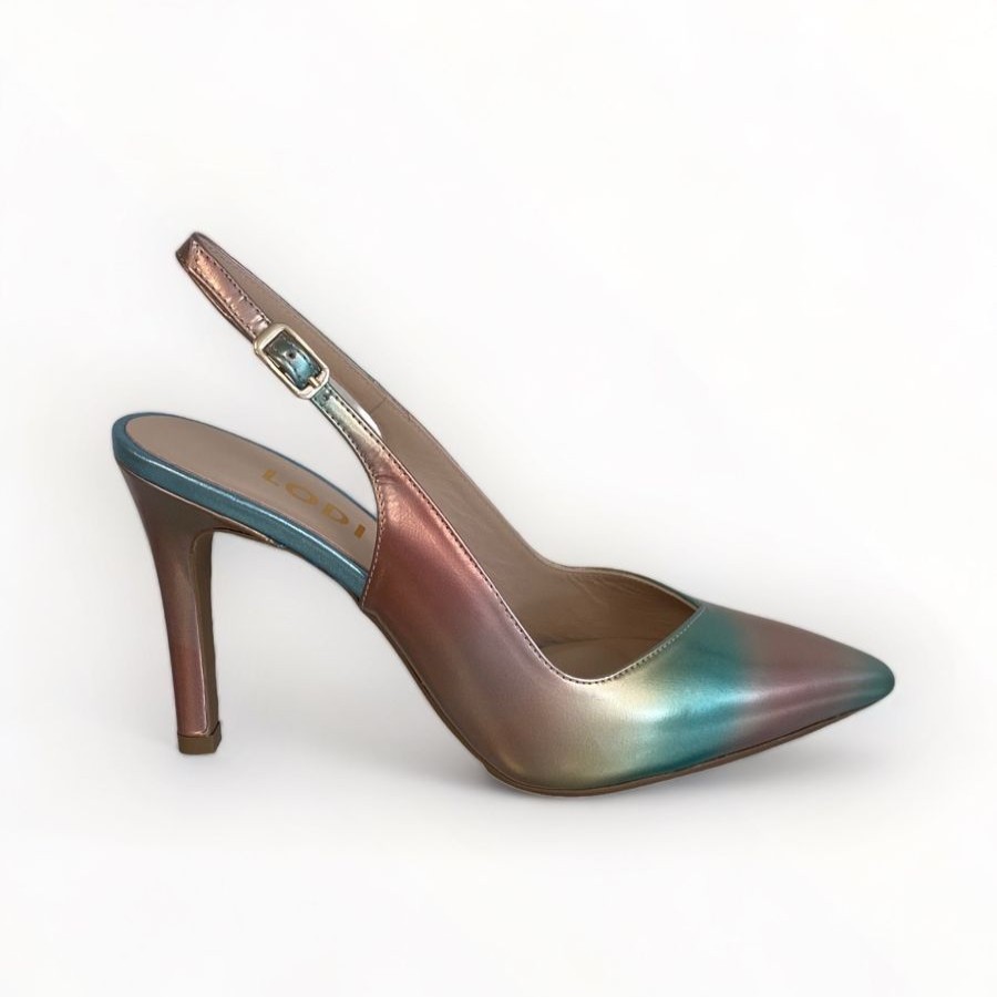 High Heels | LODI Lodi Raian Kari Iris Slingback Green / Iris Gold Ombre