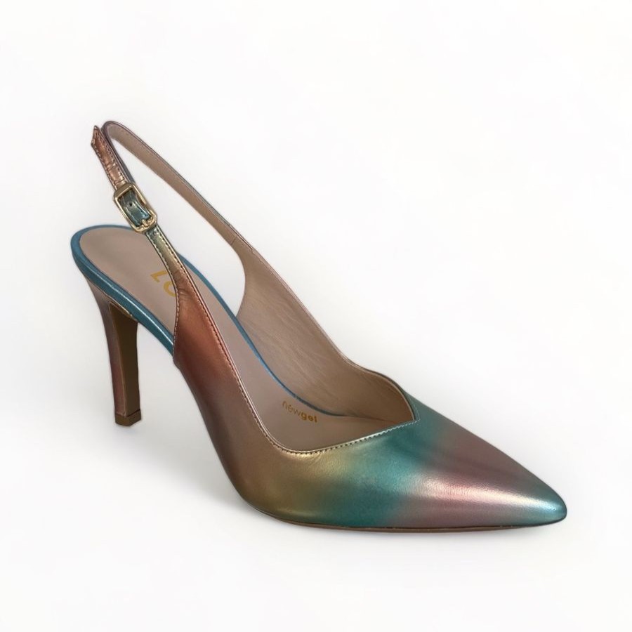 High Heels | LODI Lodi Raian Kari Iris Slingback Green / Iris Gold Ombre