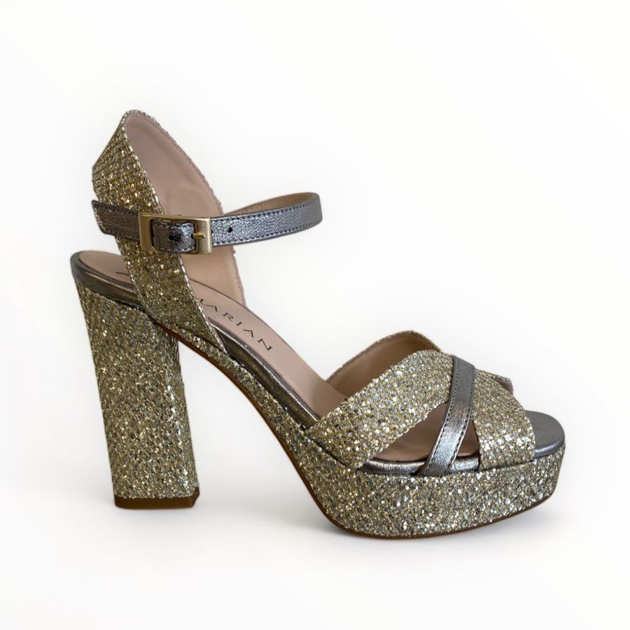 Sandals | Marian Marian Sparkle Platform Sandal Vitoria Plata