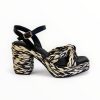 High Heels | LODI Lodi Julise Platform Sandal Black & Cream