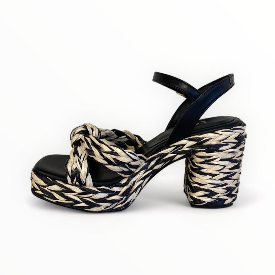 High Heels | LODI Lodi Julise Platform Sandal Black & Cream