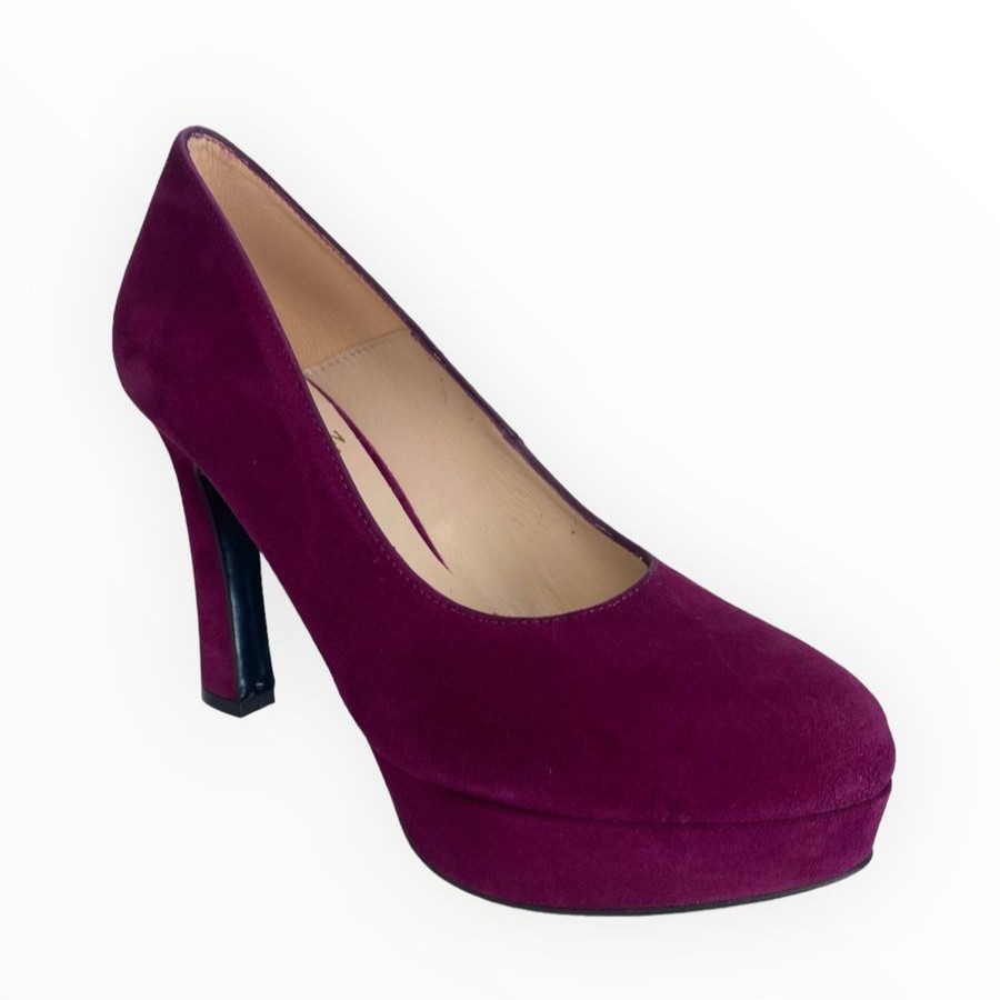 High Heels | Marian Marian Purple Suede Platform Shoe