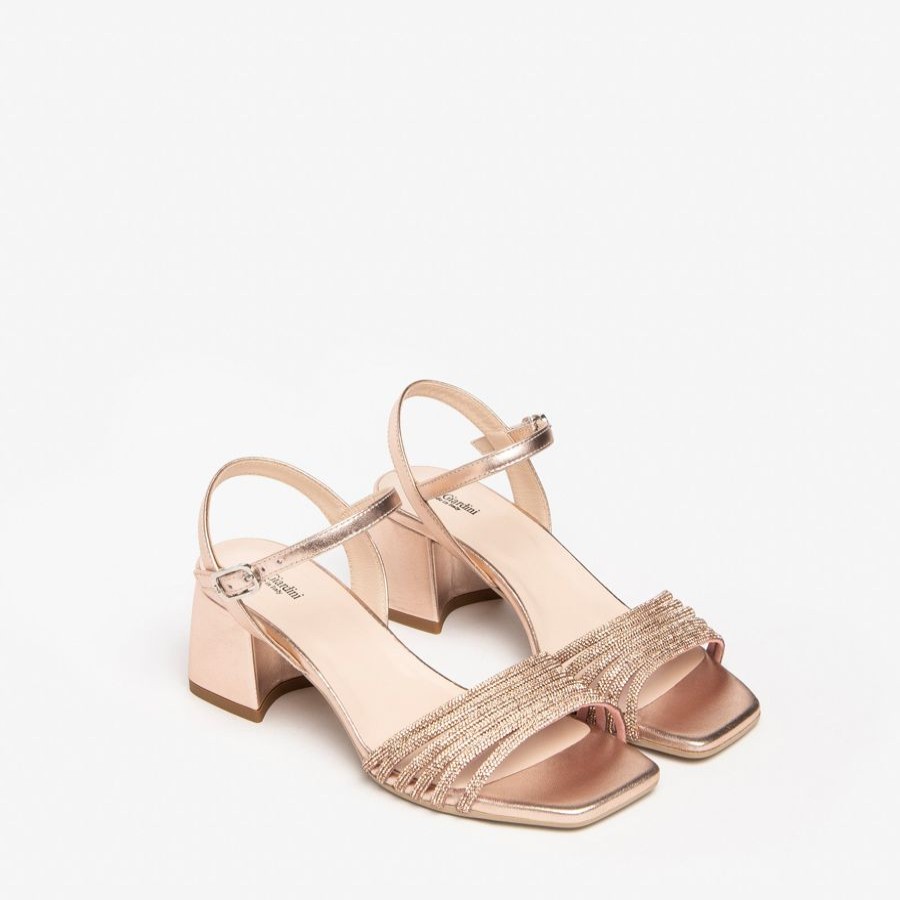 Sandals | NeroGiardini Nerogiardini Rose Gold Sandal