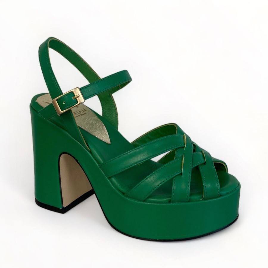 High Heels | Marian Marian Green Platform Sandal