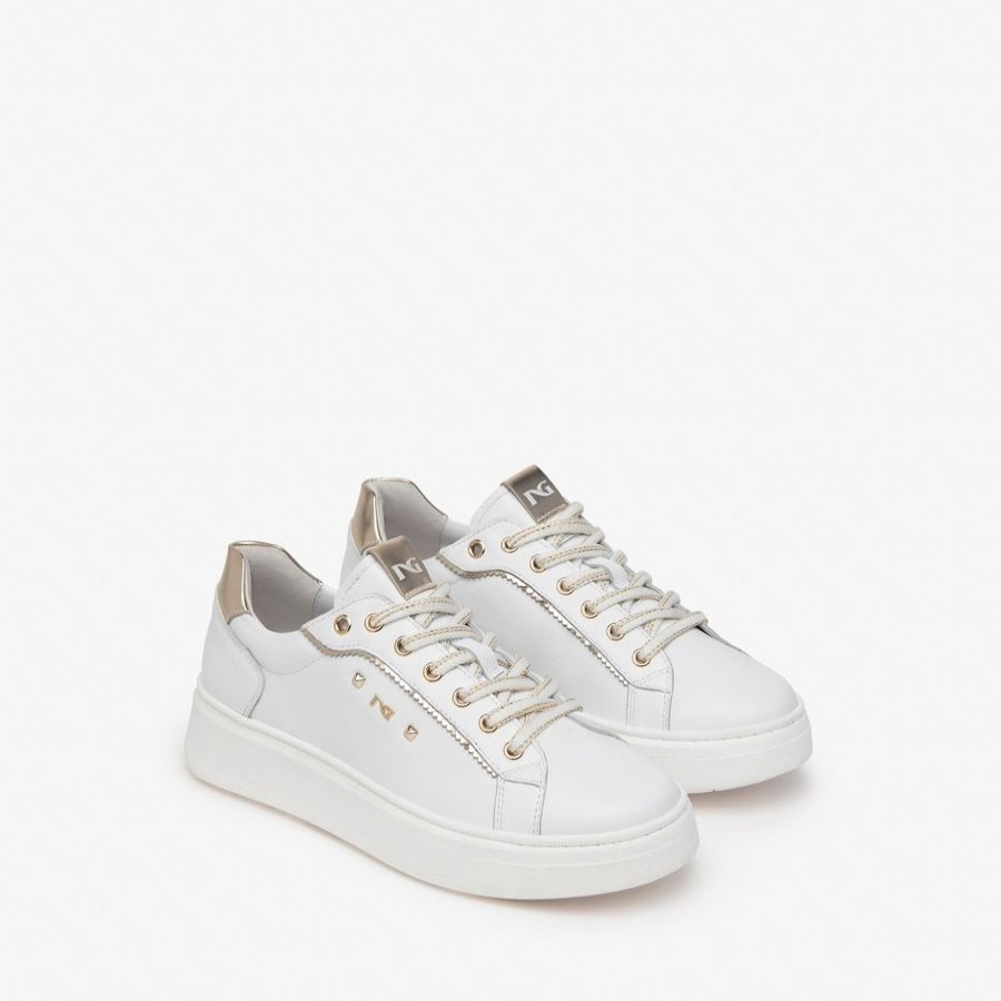 Trainers | NeroGiardini Nerogiardini White Leather Trainer