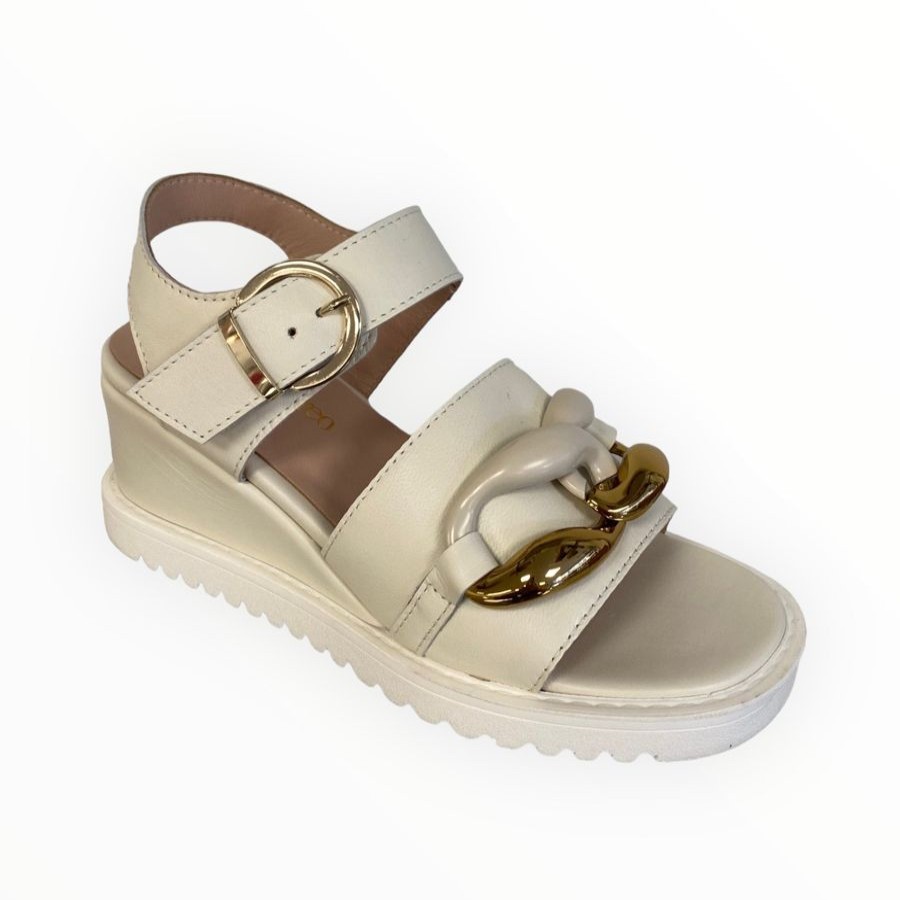 Wedges | Marco Moreo Marco Moreo Cream Wedge Sandal