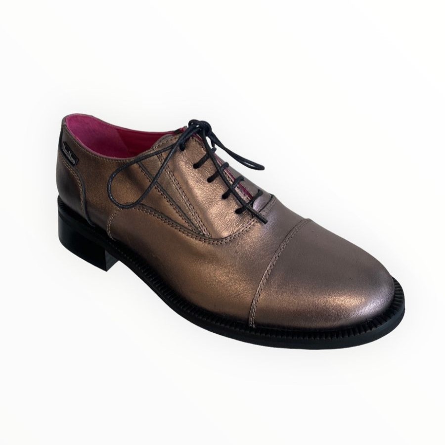 Flats | Marco Moreo Marco Moreo Pewter Leather Brogue Piombo