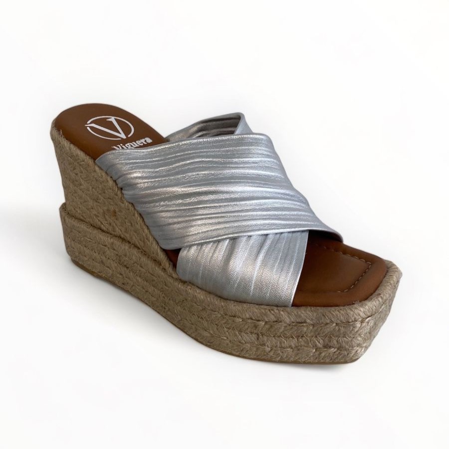 Wedges | VIGUERA Viguera Silver Espadrille Tibet Plata